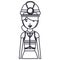 Isolated constructer woman cartoon design