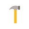 Isolated construction hammer flat design