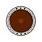 Isolated copper coin icon