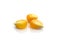 Isolated corn. Yellow maize kernel Sweet seeds on white agriculture popcorn background. Used in cooking as vegetable or