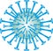 Isolated coronavirus bacteria illustration, cell of coronavirus, coronavirus icon