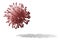 Isolated Coronavirus structure of epidemic virus. Pandemic stop Novel Coronavirus outbreak. Bacteria in white background. 3D-