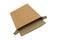 Isolated corrugated kraft paper box