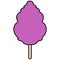 Isolated cotton candy icon