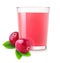 Isolated cranberry water