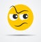 Isolated Crazy emoticon in a flat design.