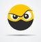 Isolated Criminal emoticon in a flat design.
