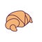 Isolated croissant icon Bakery product