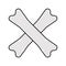 Isolated crossbones icon