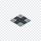 Isolated Crossroad Isometric. Intersection Vector Element Can Be Used For Crossroad, Intersection, Road Design Concept.