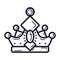 Isolated crown icon Royalty icon Vector