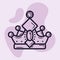 Isolated crown icon Royalty icon Vector