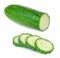 Isolated cucumbers.