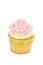 Isolated Cupcake with Flowers