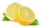 Isolated cut lemon