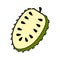 Isolated cut soursop icon