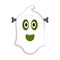 Isolated cute halloween zombie ghost