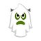 Isolated cute halloween zombie ghost