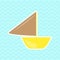 Isolated cute sailboat toy