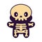 Isolated cute skeleton kawaii