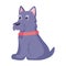 Isolated cute West Highland Black Terrier dog breed cartoon Vector