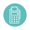 Isolated dataphone line and block style icon vector design