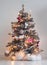 Isolated decorated christmas tree