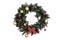 Isolated decorated christmas wreath