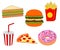 Isolated delicious fast food menu icon