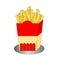 Isolated delicious french fries icon
