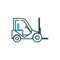 Isolated delivery forklift vector design