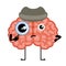 Isolated detective brain cartoon