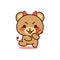 Isolated devil bear kawaii