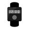 Isolated digital wristwatch icon