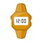 Isolated digital wristwatch icon