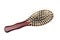 Isolated Dirty woman wood hairbrush