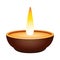 Isolated diwali candle vector design