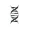 Isolated DNA helix symbol on white background.