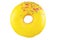 Isolated donut with yellow frosting, sprinkling. shot on the stack. Photographed by stacking