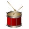 Isolated drum. Musical instrument