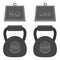 Isolated dumbell gym weights vector design