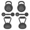 Isolated dumbell gym weights vector design