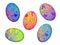 Isolated Easter Eggs Clip Art