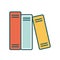 Isolated education books line and fill style icon vector design