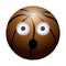 Isolated emoji basketball ball