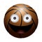 Isolated emoji basketball ball