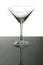 Isolated empty martini glass
