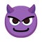 Isolated evil colored emoji icon