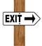 Isolated Exit Arrow On Pole