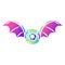 Isolated Eye with vampire wings Halloween icon Vector